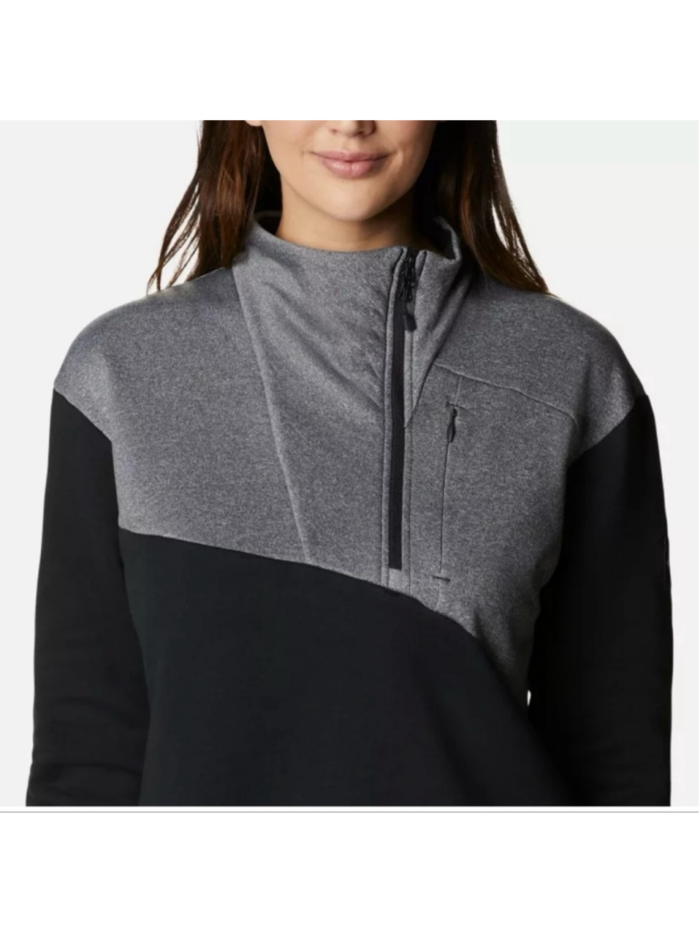 Columbia Lodge Hybrid Pullover Women's Black Gray XL - Picture 5 of 5